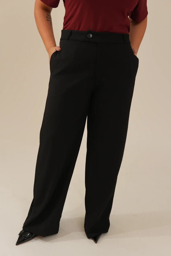 Calça Alfaiataria Feminina Preta Sol