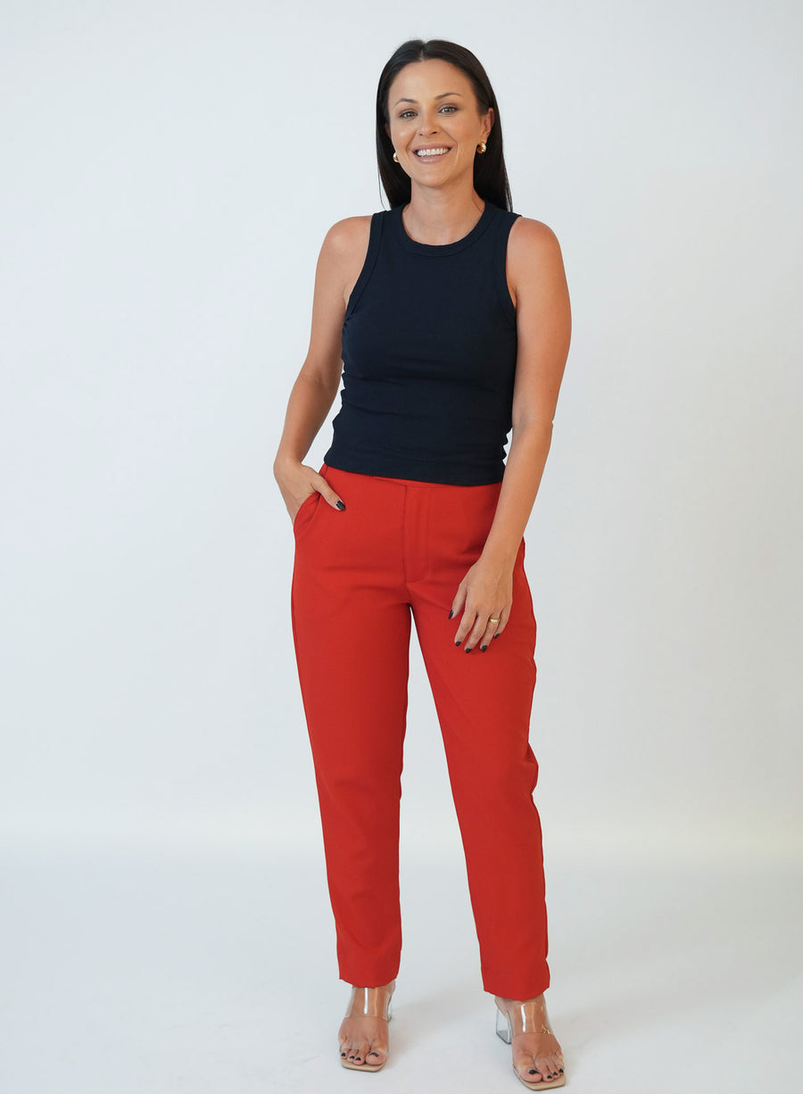 Calca Alfaiataria Vermelha Eliana