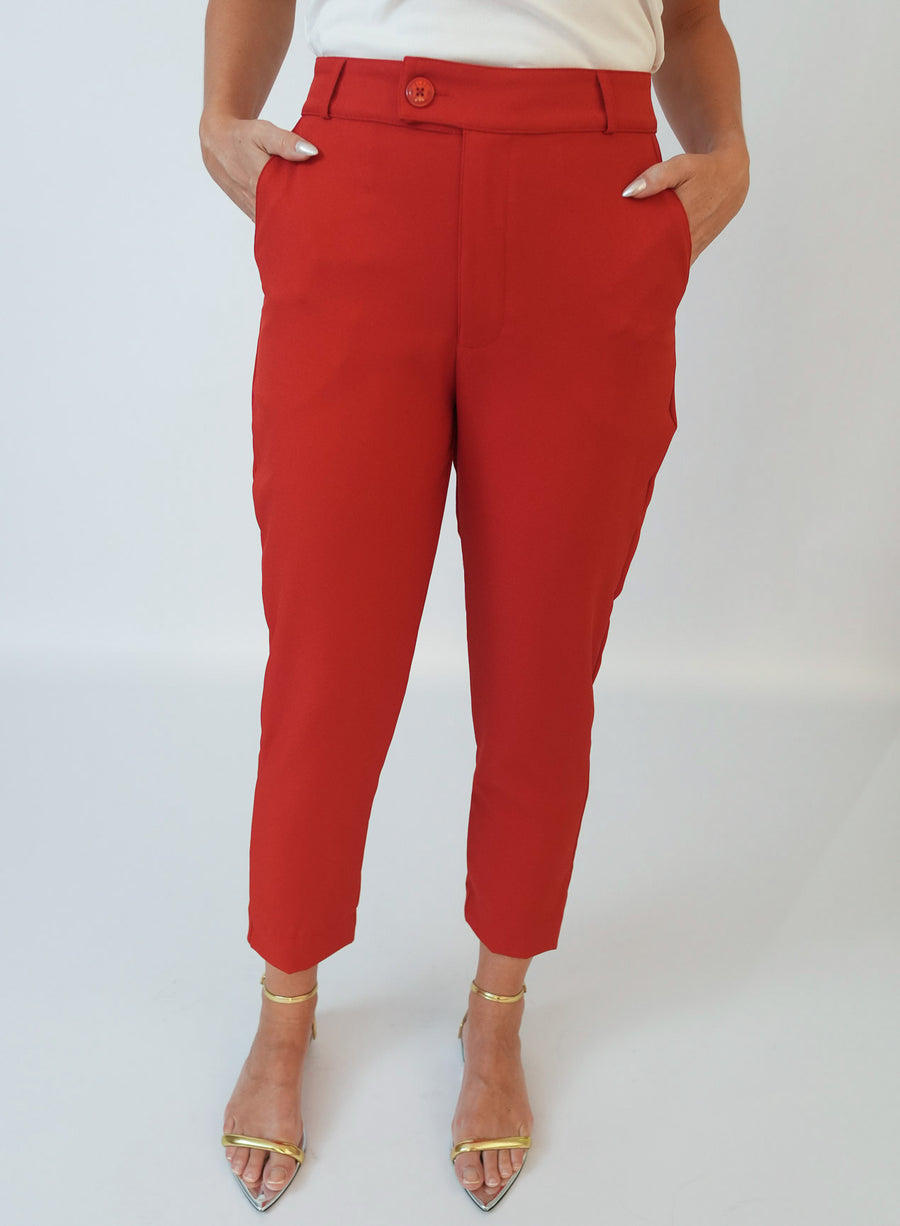 Calca Alfaiataria Vermelha Eliana