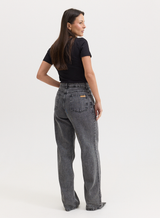 Calça Jeans Preta Reta Lily