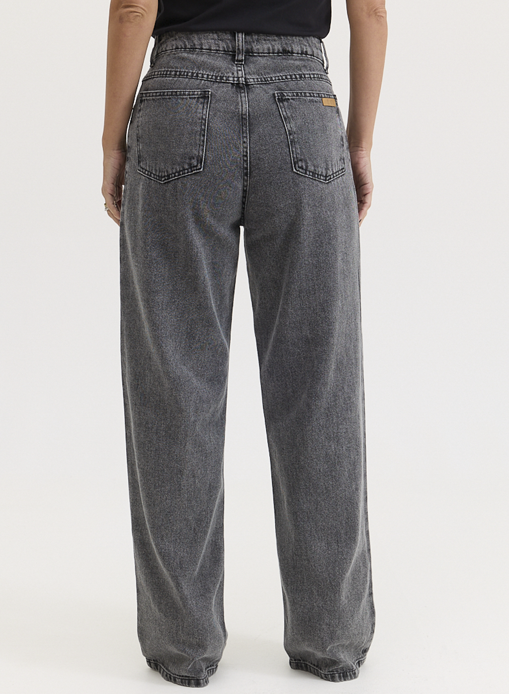 Calça Jeans Preta Reta Lily