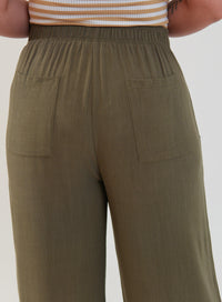 Calça Amélia Viscose com Linho Verde