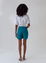 Short Saia Alfaiataria Verde Lia