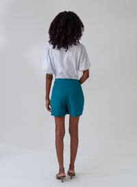 Short Saia Alfaiataria Verde Lia