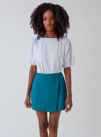 Short Saia Alfaiataria Verde Lia