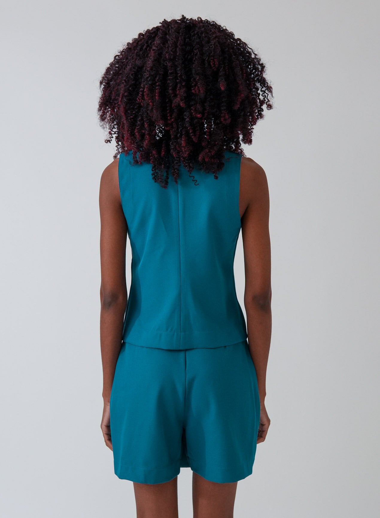 Short Saia Alfaiataria Verde Lia