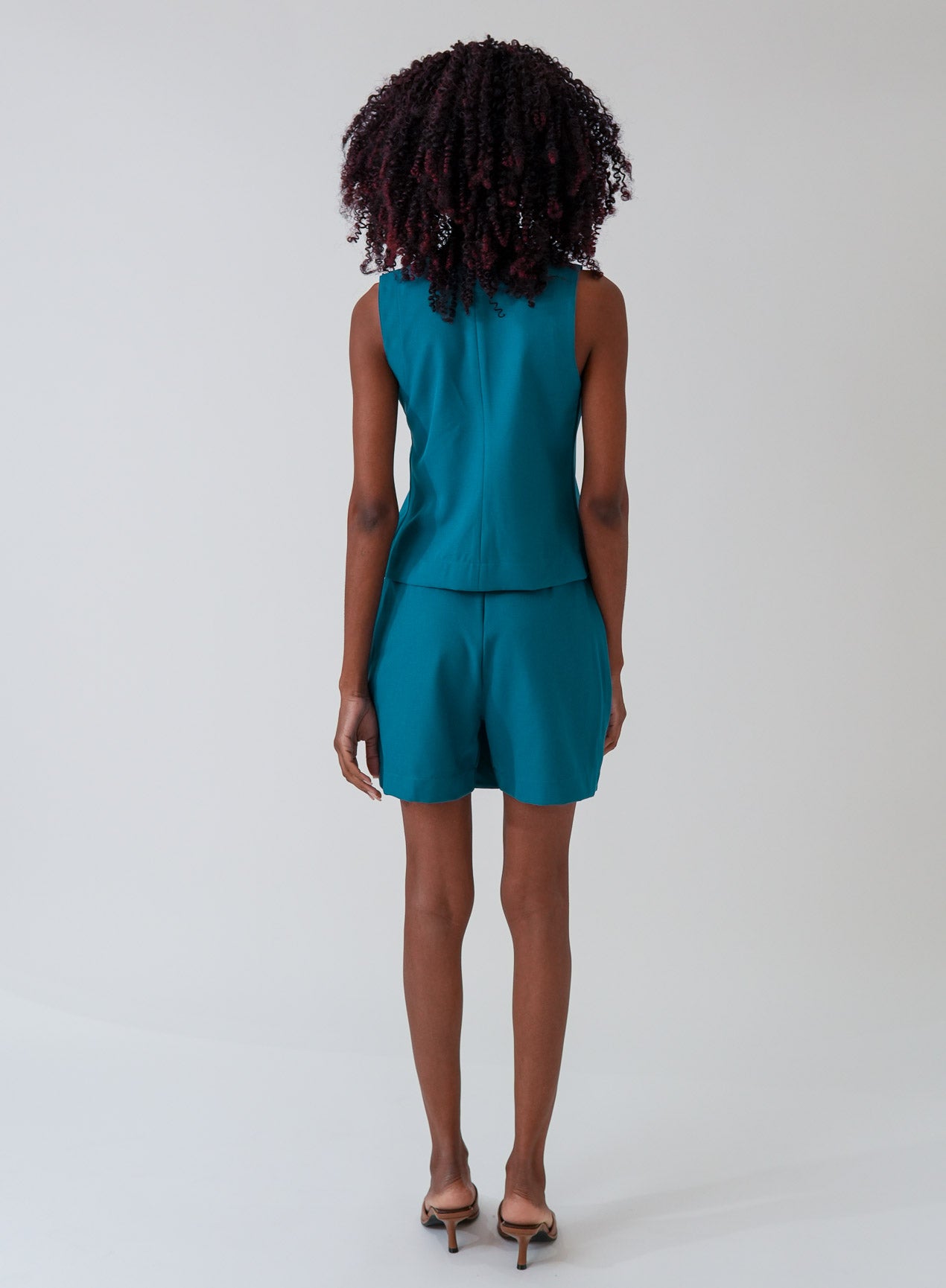 Short Saia Alfaiataria Verde Lia