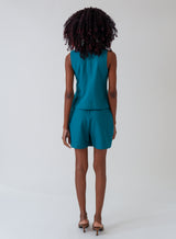 Short Saia Alfaiataria Verde Lia