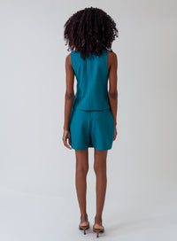 Short Saia Alfaiataria Verde Lia