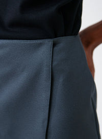Short Saia Alfaiataria Cinza Lia