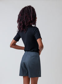 Short Saia Alfaiataria Cinza Lia