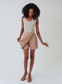 Short Saia Caramelo Lia
