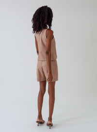 Short Saia Caramelo Lia