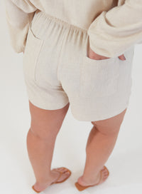 Shorts Viscose com Linho Sofi Bege Natural