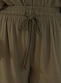 Shorts Viscose com Linho Sofi Verde