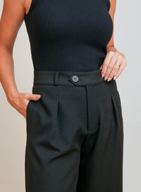 Calca Alfaiataria Pantalona Preta Luma