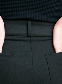 Calca Alfaiataria Pantalona Preta Luma