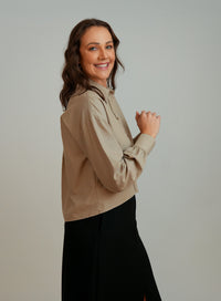 Camisa Bege Feminina Iris