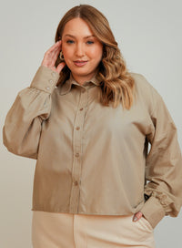 Camisa Bege Feminina Iris