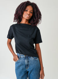Blusa Ombro A Ombro Preta Yvi