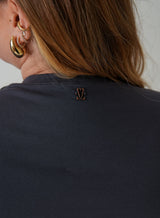 T Shirt Cinza Escuro Feminina Lua
