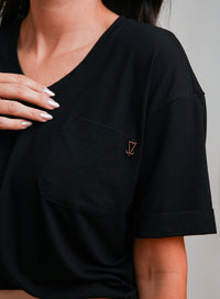 T Shirt Feminina Preta Eva