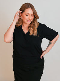 T Shirt Feminina Preta Eva