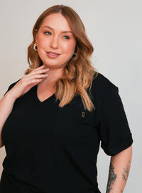 T Shirt Feminina Preta Eva