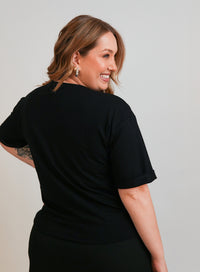 T Shirt Feminina Preta Eva