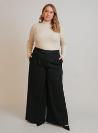 Calca Alfaiataria Pantalona Preta Luma