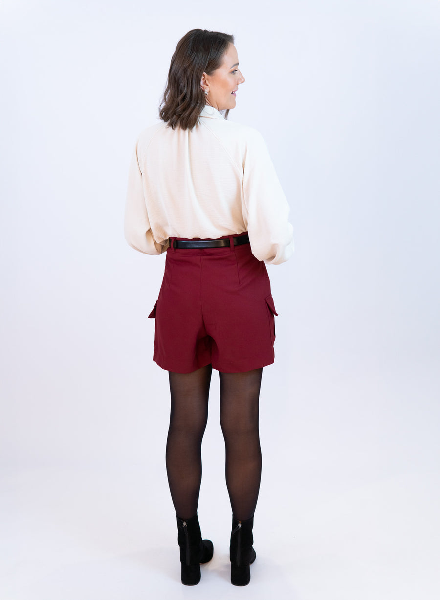 Shorts Paloma - Vermelho Cereja