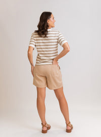Short Bege Alfaiataria Noemi