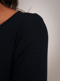Blusa De Manga Preta Danielle
