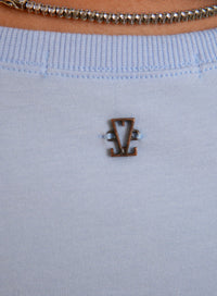 T-shirt Feminina Algodão com Elastano Nina - Azul Candy