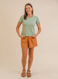 T-shirt Feminina Algodão com Elastano Nina - Verde Candy