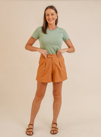 T-shirt Feminina Algodão com Elastano Nina - Verde Candy