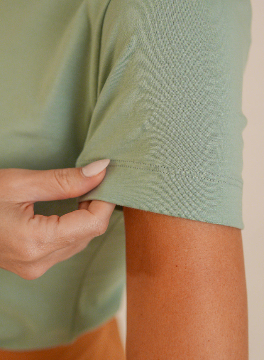 T-shirt Feminina Algodão com Elastano Nina - Verde Candy