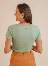 T-shirt Feminina Algodão com Elastano Nina - Verde Candy