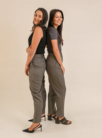 Calça Alfaiataria Feminina Cinza Eliana