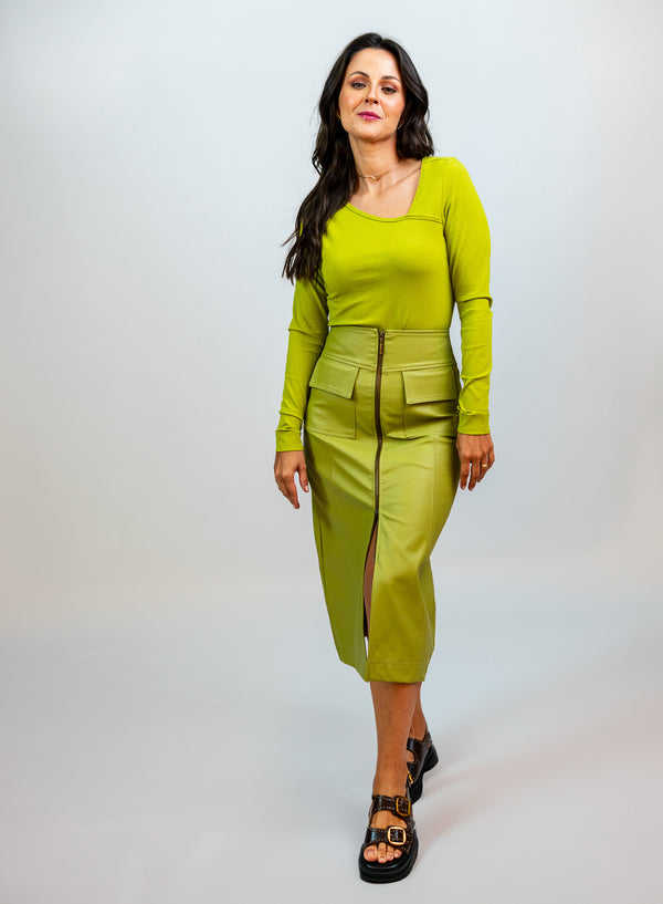 Blusa Verde Pistache Liberty