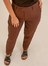 Calca Alfaiataria Marrom Eliana