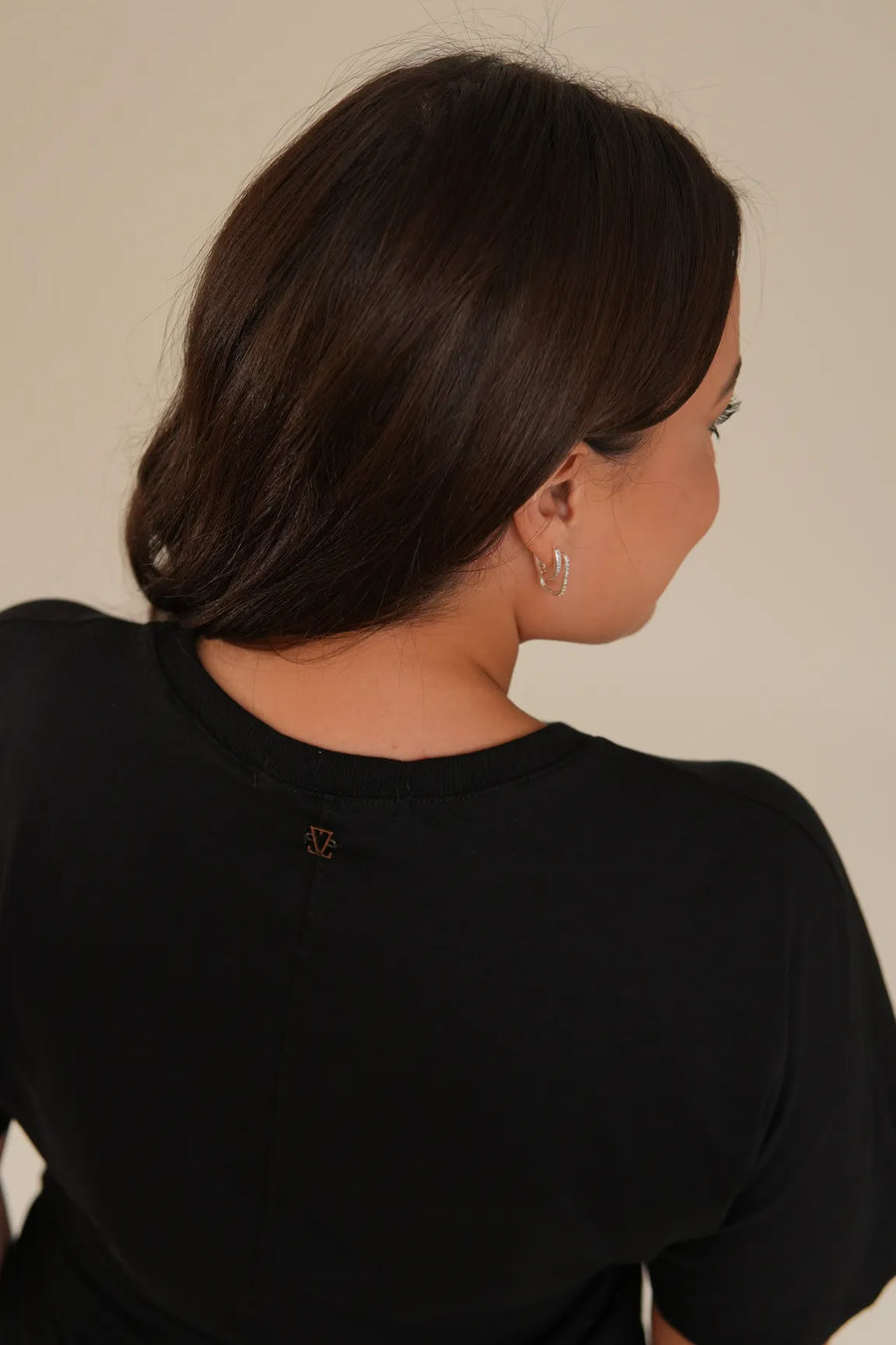 Camiseta Detalhe Franzido Preto Daniela