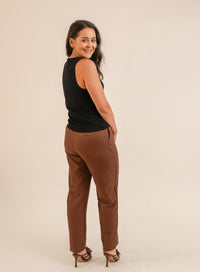 Calca Alfaiataria Marrom Eliana