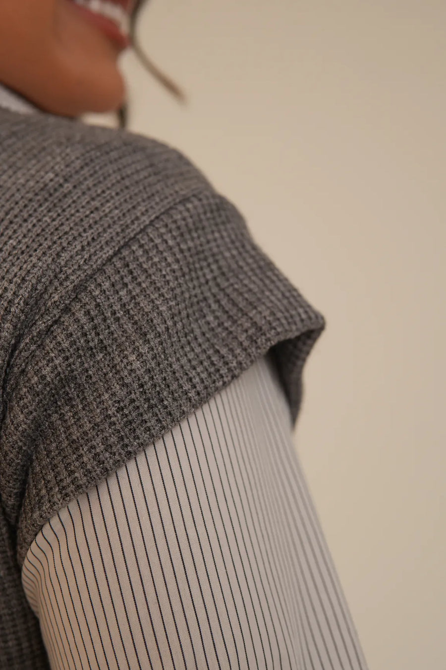 Colete Tricot Cinza Malu