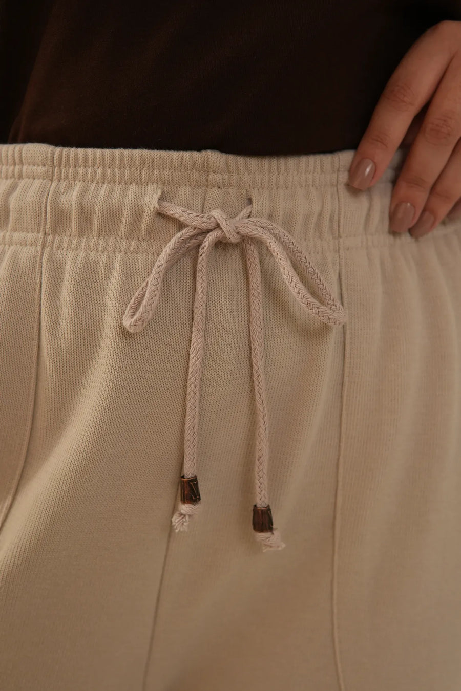 Calça Feminina Tricot Bege Luísa