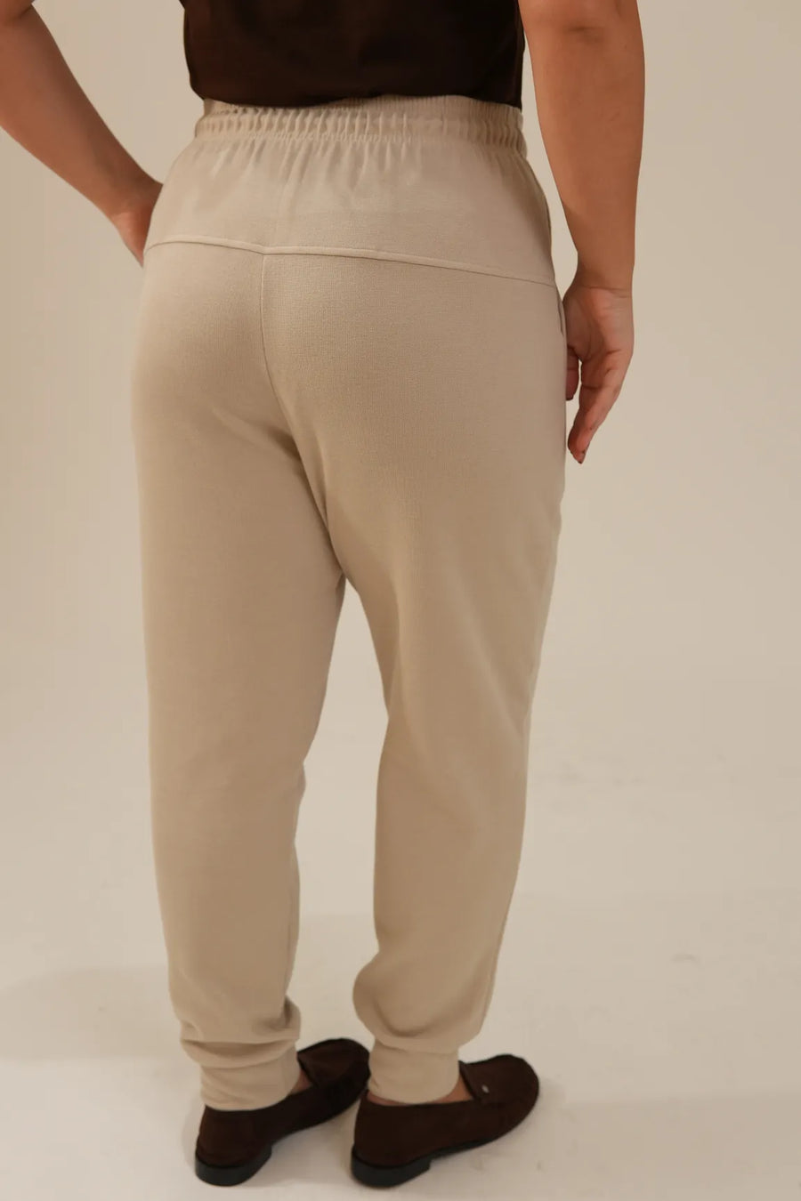 Calça Feminina Tricot Bege Luísa