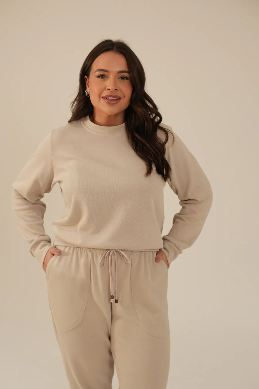 Casaco Feminino Tricot Bege Layla