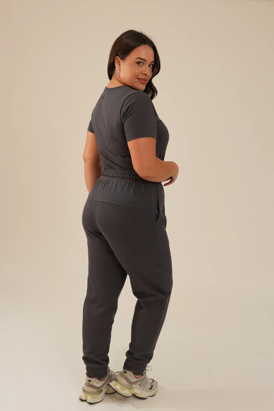 Calça Feminina Tricot Cinza Chumbo Luísa