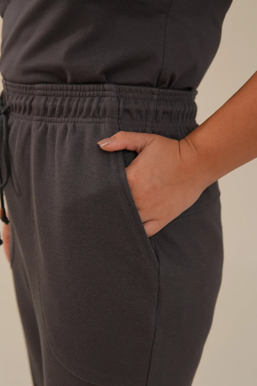 Calça Feminina Tricot Cinza Chumbo Luísa