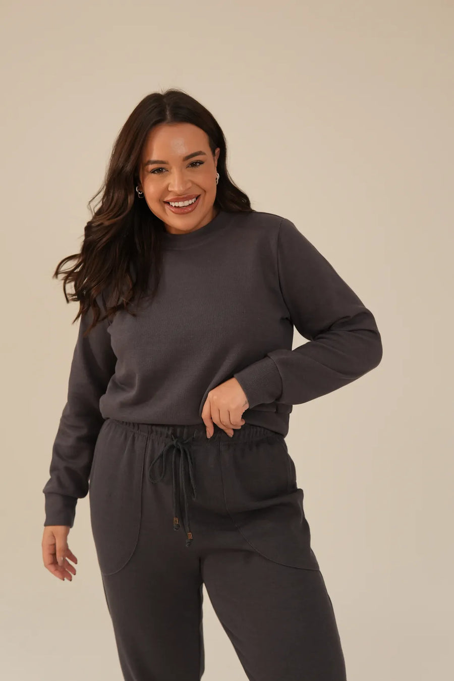 Casaco Feminino Tricot Cinza Layla